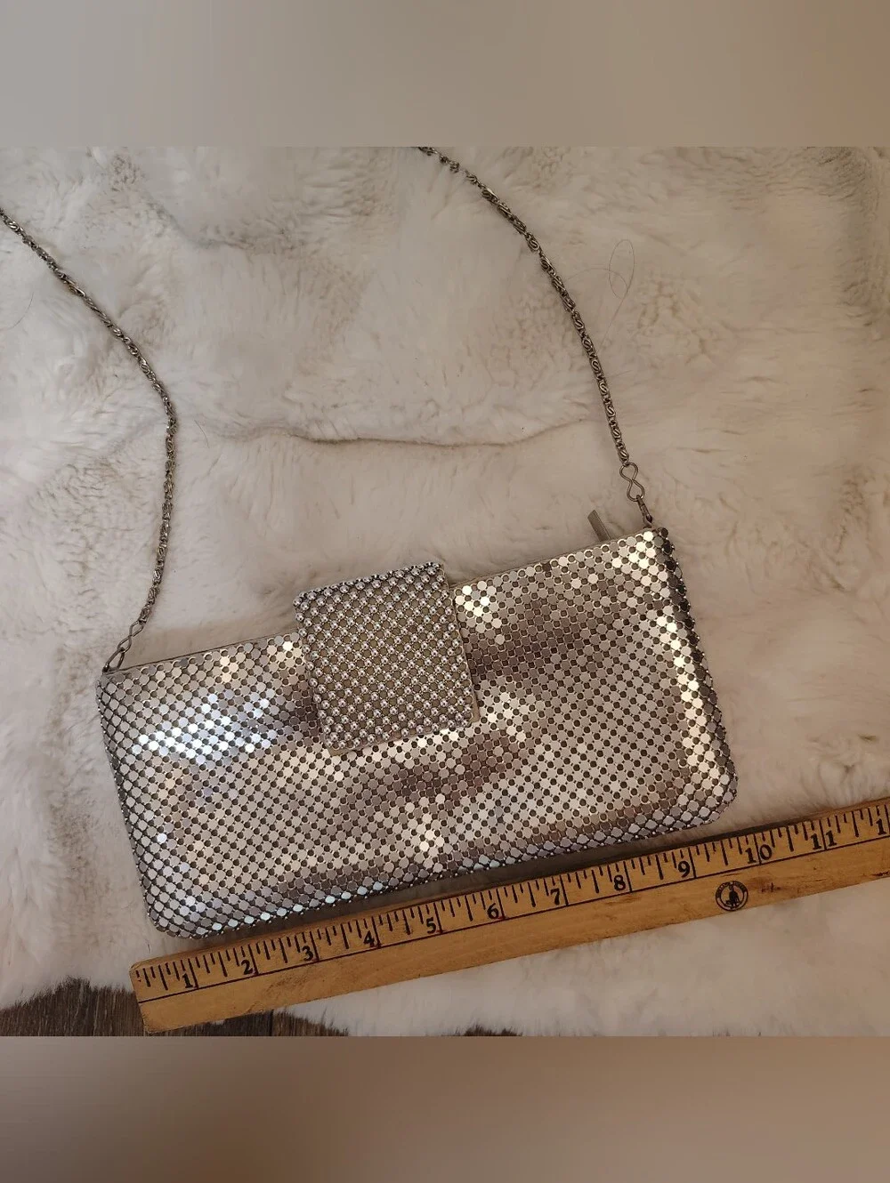 Aluminum Silver Clutch